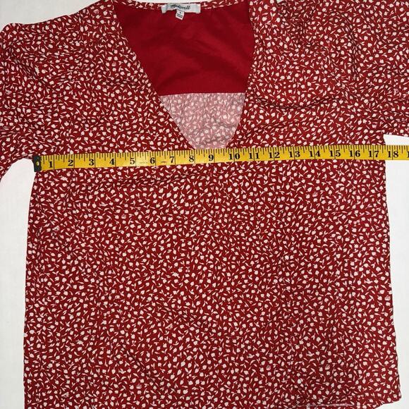 Madewell Floral Women S Top Cottagecore Feminine Romantic Dainty Side Button - Picture 10 of 11